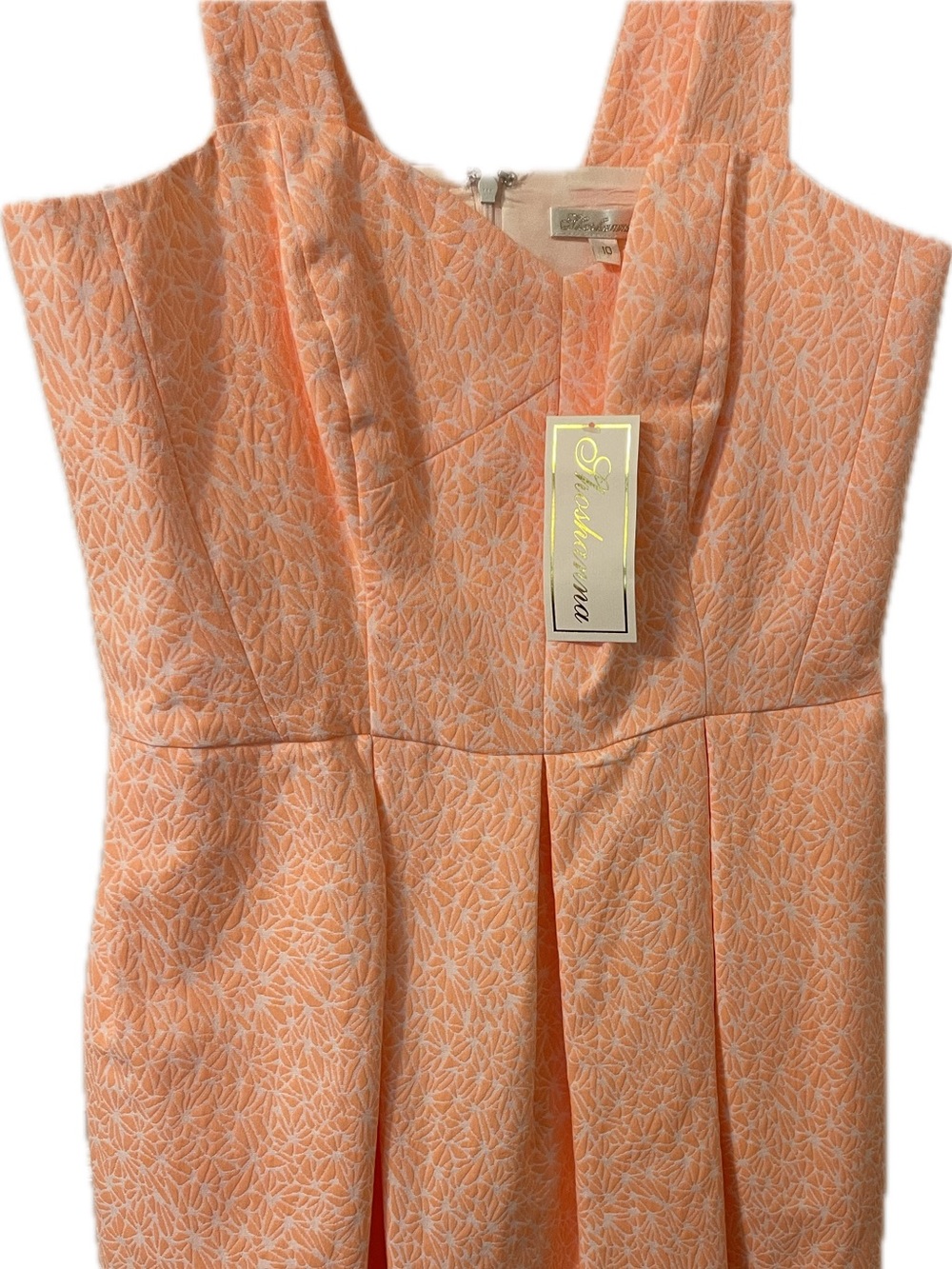Shoshanna Serena Orange Jacquard Dress